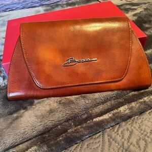 Bocca Brown Leather Clutch Bag